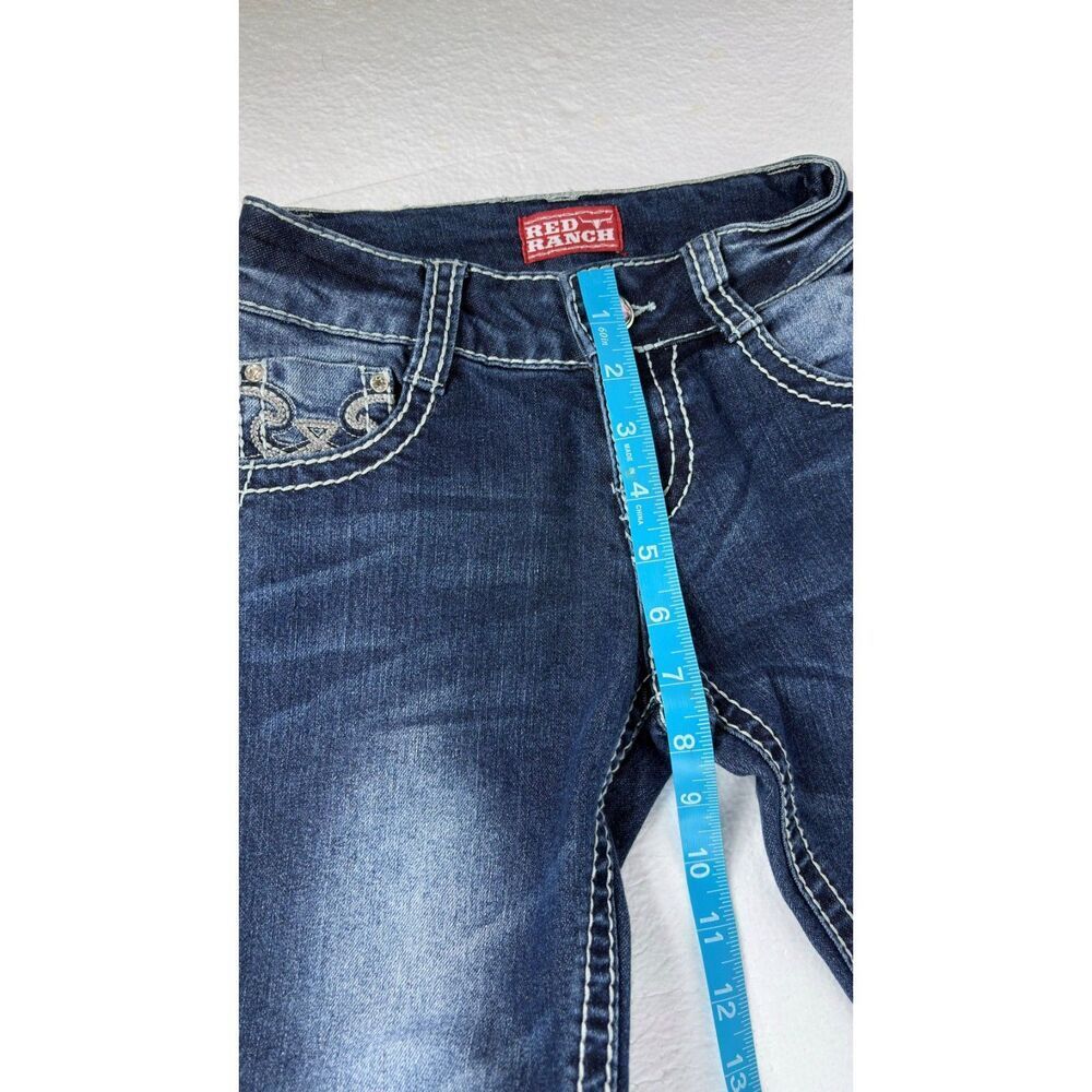 Red Ranch Bootcut Jeans Children's Western Wear Size Girls 7 New - Picture 12 of 13
